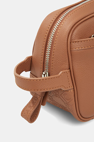 TAN MONOGRAM LEATHER BAG 4