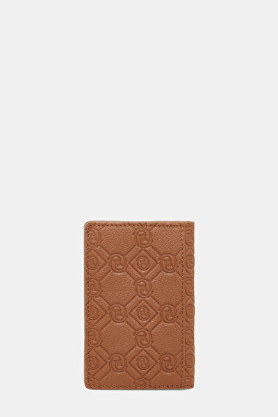 TAN MONOGRAM LEATHER WALLET 3