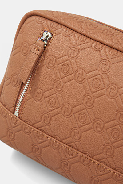 TAN MONOGRAM LEATHER BAG 4