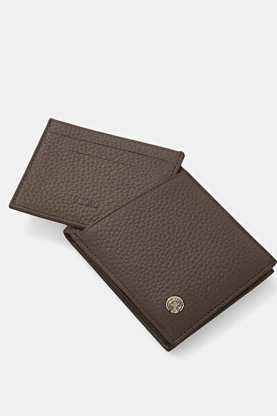 BROWN MONOGRAM LEATHER WALLET 5