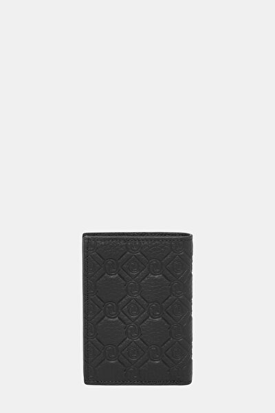 BLACK MONOGRAM LEATHER WALLET 3