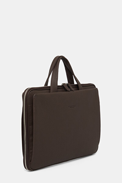 BROWN MONOGRAM LEATHER BAG 3