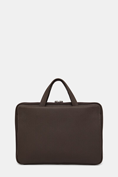 BROWN MONOGRAM LEATHER BAG 4