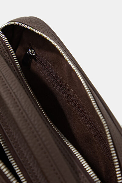 BROWN MONOGRAM LEATHER BAG 5