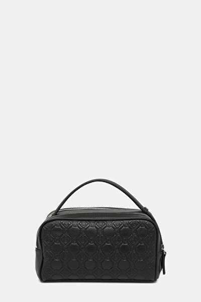 BLACK MONOGRAM LEATHER BAG 3