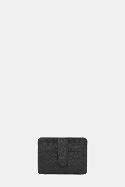 BLACK MONOGRAM LEATHER WALLET 3