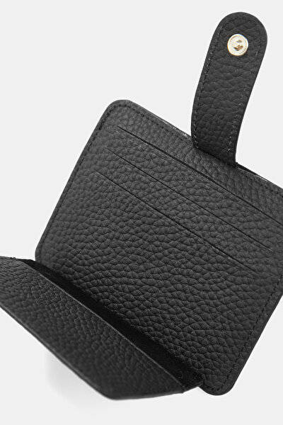 BLACK MONOGRAM LEATHER WALLET 5