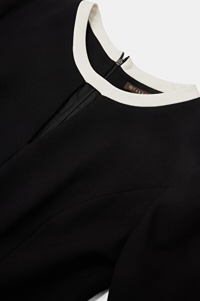 ECRU BASIC / ROUND NECKLINE SHORT SLEEVE JUMPSUIT 8