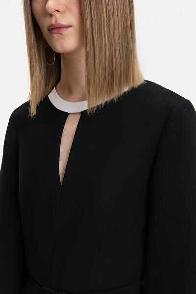 ECRU BASIC / ROUND NECKLINE SHORT SLEEVE JUMPSUIT 4