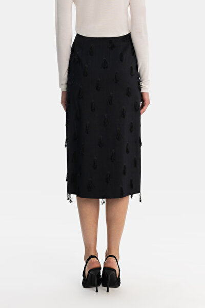 NAVY BLUE MIDI SKIRT 3
