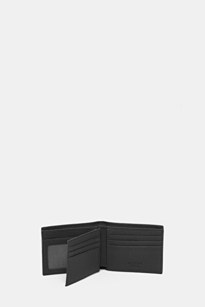 BLACK MONOGRAM LEATHER WALLET 4