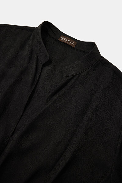 BLACK LONG SLEEVE MIDI DRESS 3
