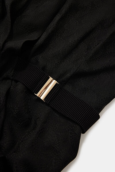 BLACK LONG SLEEVE MIDI DRESS 4