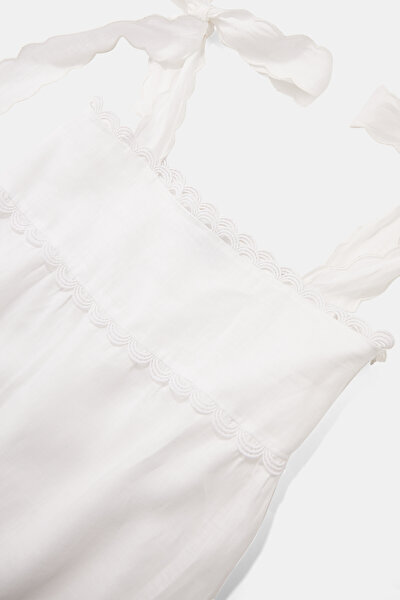 WHITE SLEEVELESS SUSPENDER DRESS 5