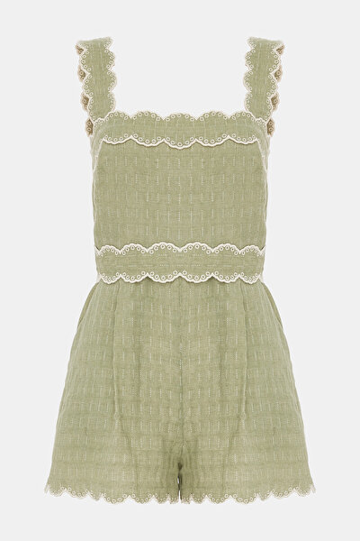 ECRU STRAPLESS SLEEVELESS SUSPENDER JUMPSUIT 3