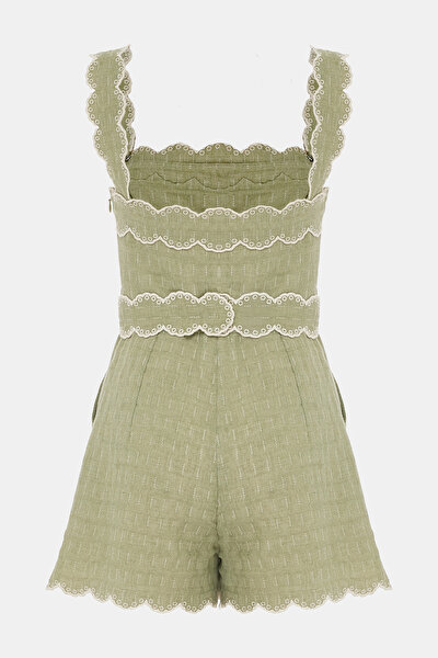 ECRU STRAPLESS SLEEVELESS SUSPENDER JUMPSUIT 4