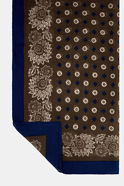 ECRU PAISLEY PATTERNED WOOL/SILK SHAWL 3