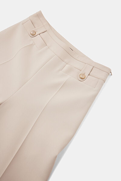 BEIGE STRAIGHT CUT TROUSERS 3