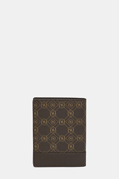 BEIGE MONOGRAM LEATHER WALLET 3