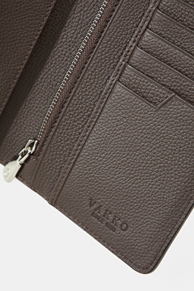 BEIGE MONOGRAM LEATHER WALLET 4