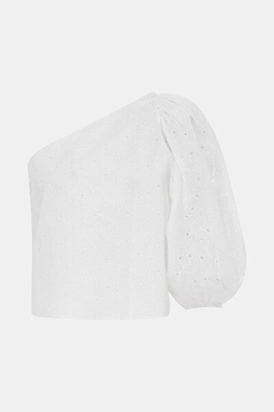 WHITE ONE SHOULDER BLOUSE 4