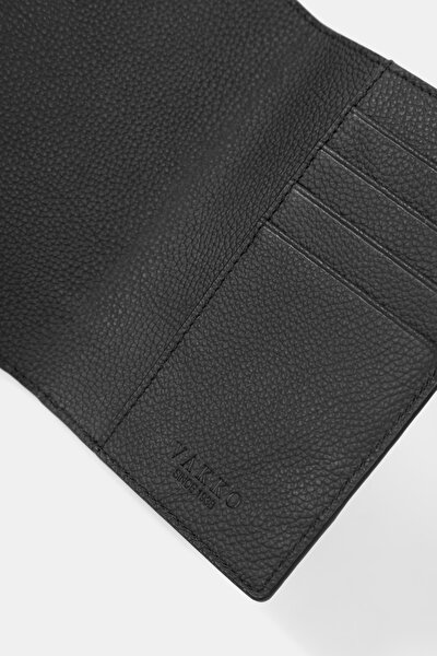 BLACK MONOGRAM LEATHER WALLET 4