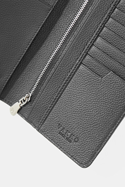 BLACK MONOGRAM LEATHER WALLET 4