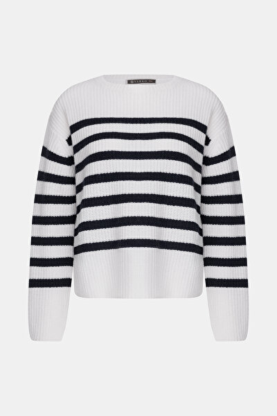NAVY BLUE UPRIGHT COLLAR TRICOT 8