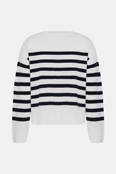 NAVY BLUE UPRIGHT COLLAR TRICOT 10