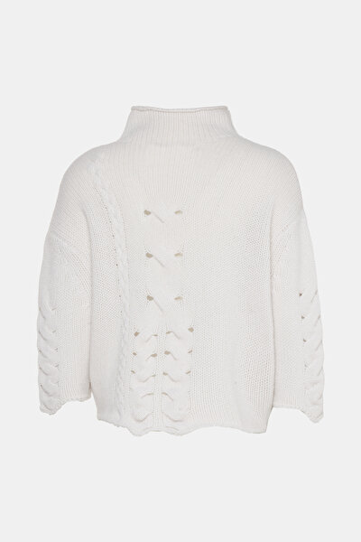 ECRU UPRIGHT COLLAR TRICOT 5