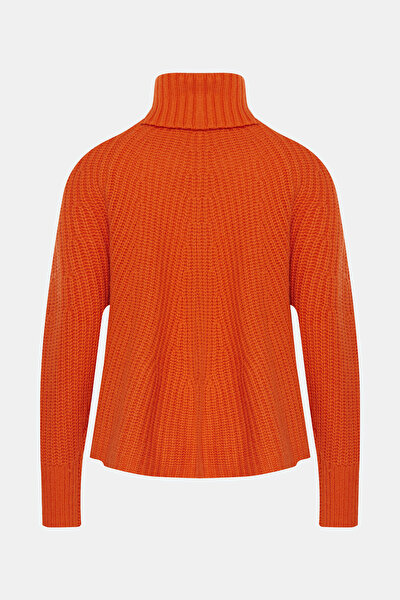ORANGE UPRIGHT COLLAR TRICOT 3