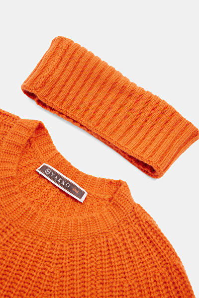 ORANGE UPRIGHT COLLAR TRICOT 5