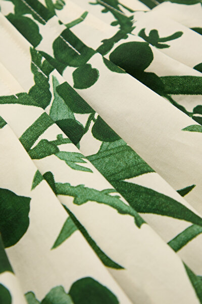 LİGHT GREEN FLORAL PATTERN MAXİ DRESS 4