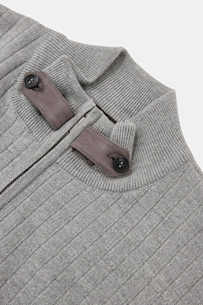 GREY 1/2 TURTLENECK TRICOT 3