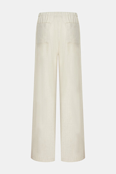 BEIGE STRAIGHT CUT TROUSERS 5