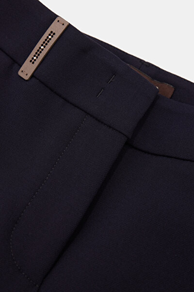 NAVY BLUE SKINNY LEG TROUSERS 3