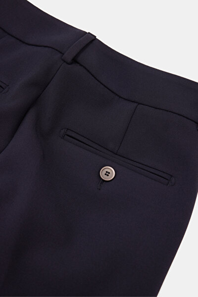 NAVY BLUE SKINNY LEG TROUSERS 4