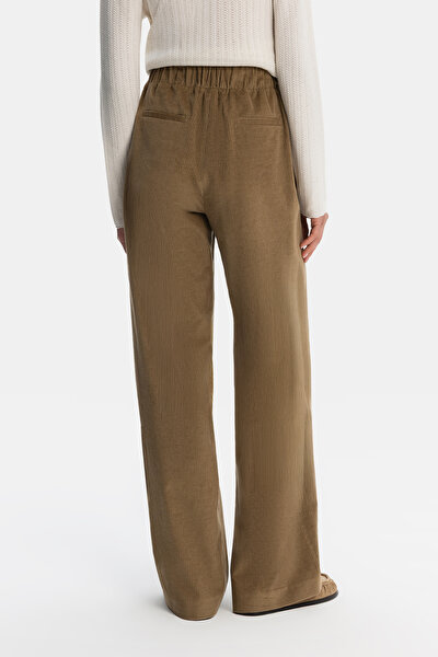 CAMEL CORDED SKINNY LEG TROUSERS 3
