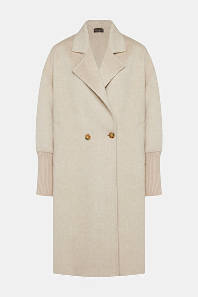 BEIGE WOOL/CASHMERE REEFER JACKET 5