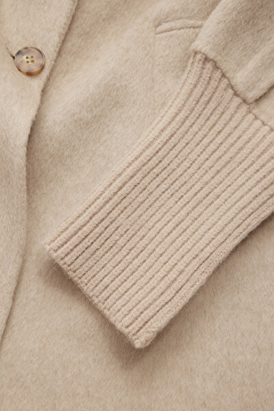 BEIGE WOOL/CASHMERE REEFER JACKET 9