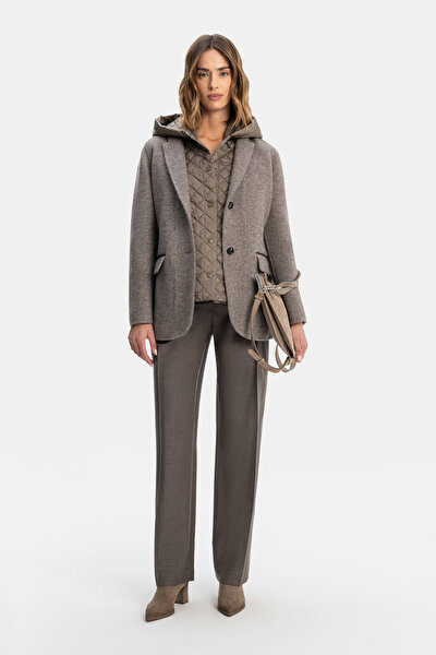 BROWN WOOL REEFER JACKET 3