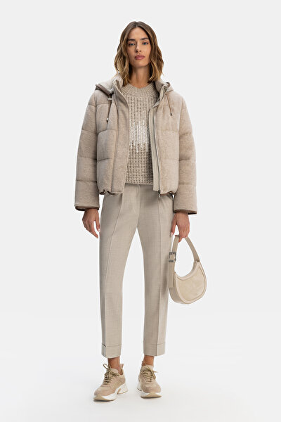 BEIGE WOOL COAT 5