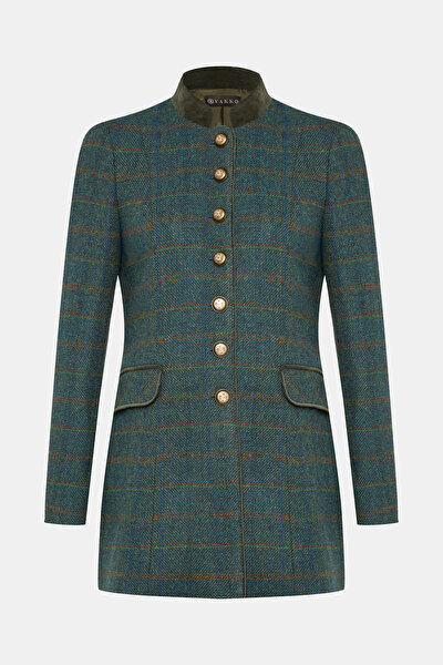 DARK GREEN MANDARIN COLLAR JACKET 8