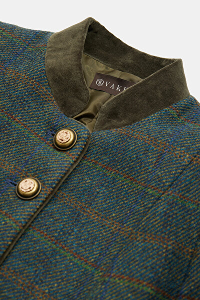 DARK GREEN MANDARIN COLLAR JACKET 10