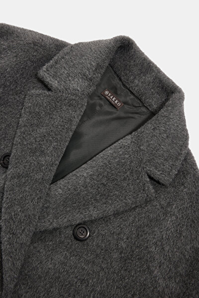 ANTHRACITE ALPACA WOOL REEFER JACKET 10