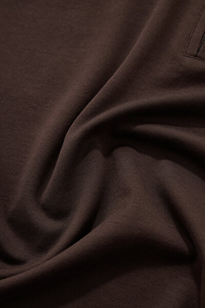 FERMUARLI POLO YAKA UZUN KOL T-SHIRT 4