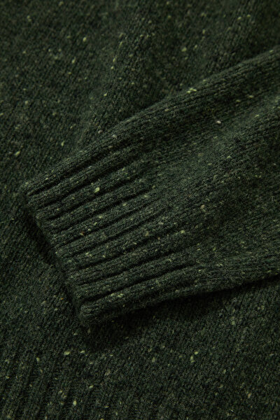 KHAKI LAPEL COLLAR TRICOT 4