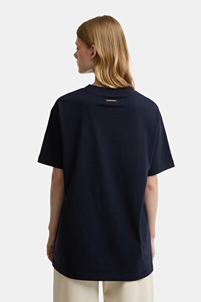 LACİVERT BİSİKLET YAKA DESENLİ T-SHIRT 5