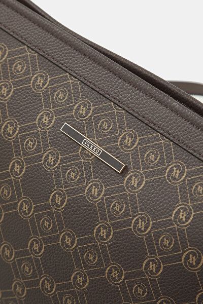 KAHVE MONOGRAM DERİ ÇANTA 4