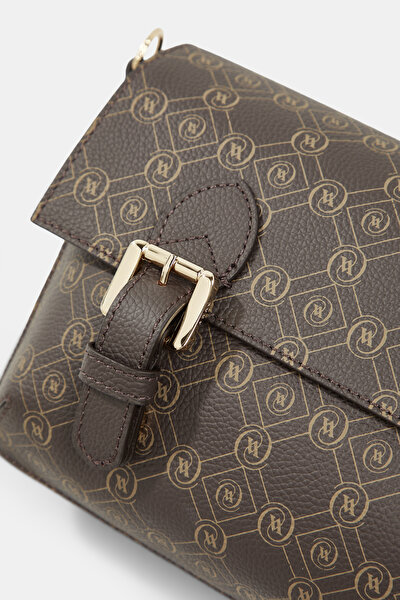 KAHVE MONOGRAM DERİ ÇANTA 5